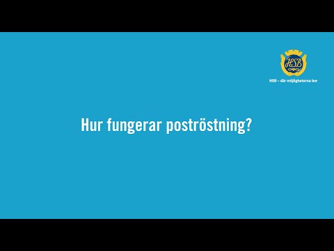Hur fungerar poströstning? | HSB Skåne