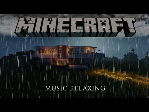Lightly Mellow - MINECRAFT MUSIC |Great Music Along With The Rainy Night Scene,Great Music For You To Relax And Study
