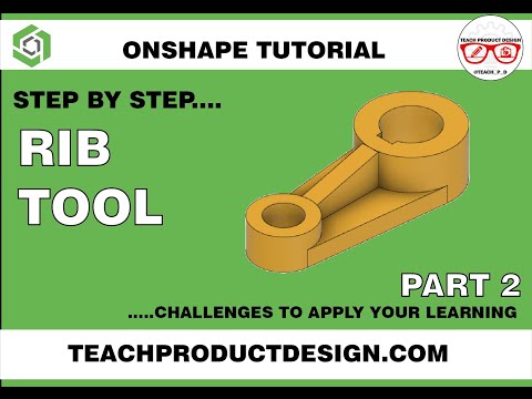 Onshape tutorial- How to add a RIB to a Casting? Improve strength and rigidity. MASTER sketch.