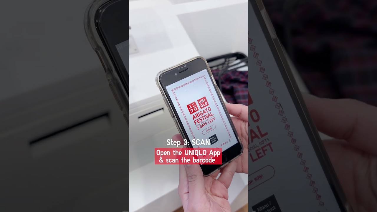 Follow these simples steps to self check out in seconds at the UNIQLO store.