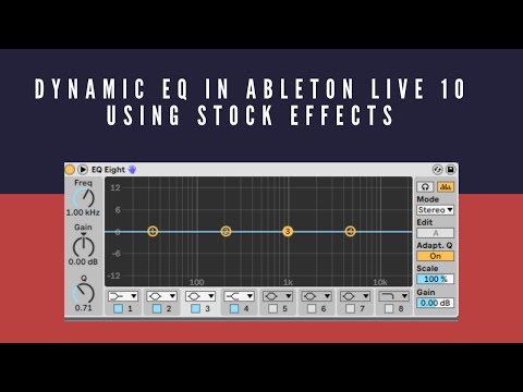 Dynamic EQ in Ableton Live 10 using stock effects