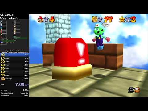 Super Mario 64 Randomizer - 120 Star (Random Seed, Danger Mode) in 2:58:18