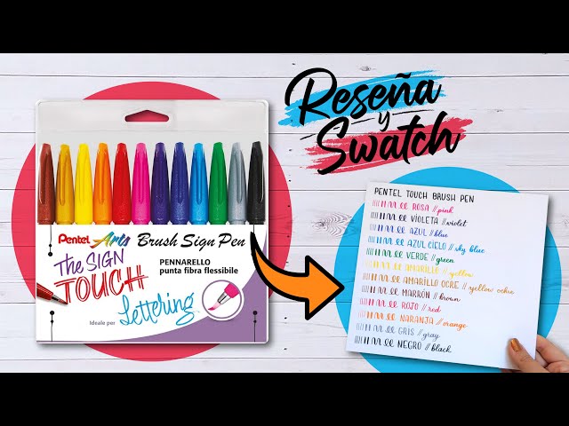 Vídeo relacionado con Pentel SES15C-24ST Brush Touch Sign Pen, juego de 24 colores