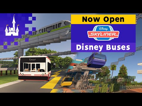 You can ride the Walt Disney World Buses and Skyliner in MINECRAFT!