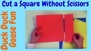 How to Cut Paper into a Perfect Square Without Scissors