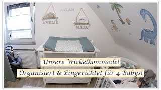 Unsere Ikea Hemnes Wickelkommode! || Organisiert & Eingerichtet für 4 Babys || Little Reborn Nursery