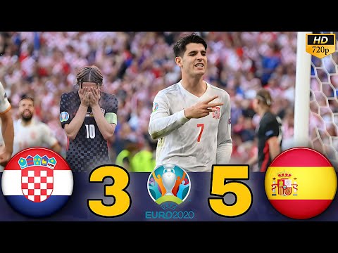 Spain vs Croatia | 5-3 | Euro 2020 🏆 Highlights & All Goals 📺 HD