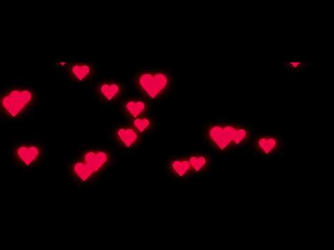 Falling Red Heart Overlay Glow Black Animated Background 4K Free Stock Footage