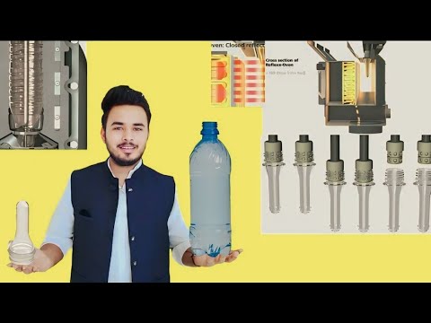 Making of pet bottles from preform stretch blow molding