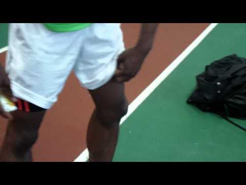 AMK International Athlete Cyrus Wesley and Icy/Hot FUNNY! @ Armory Collegiate Challenge 2/23/12