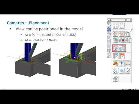19. Cameras for generating GA drawings and detail nodes in Advance Steel