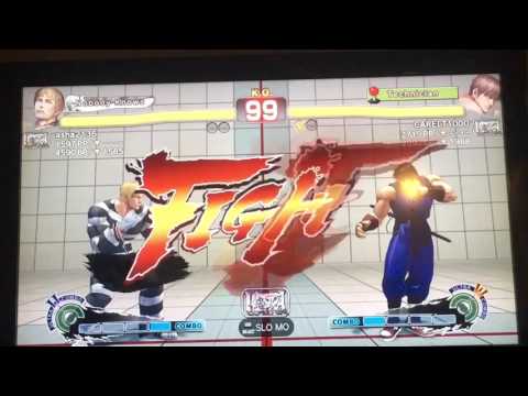 Ultra Street fighter 4 ranked battle Guy (CarelT1000) vs Cody (asha2136)