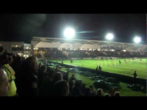 Welsh football derby: Newport County AFC - Wrexham FC - Goal for Newport!