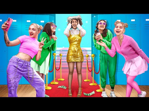 Poor Girl Becomes Mega-Rich - Poor vs. Rich Student / How to Make Money at School