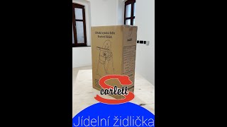 Jídelní židlička Scarlett Rosa - šedá