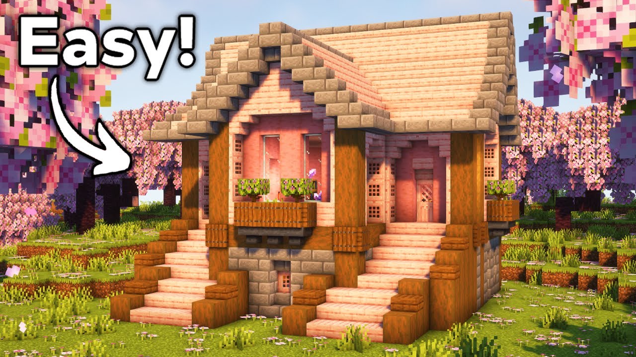 Minecraft: How to Build a Cherry House | Tutorial🏠
