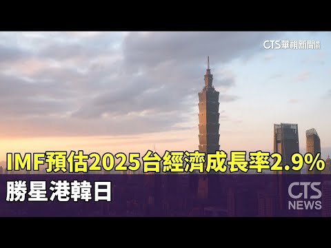 IMF預估2025台經濟成長率2.9%　勝星港韓日