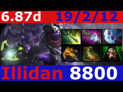 Dota 2 patch 6.87 Faceless Void illidan 8800+ MMR KDA - 19/2/12