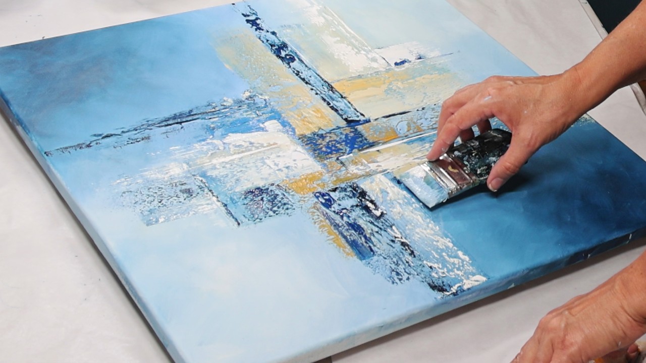 Transform a Blank Canvas | Textured Abstract Art with Modeling Paste & Acrylics