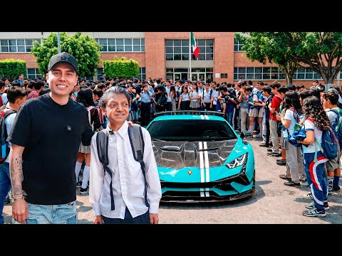 Recogí al AGUILITA de su ESCUELA en mi LAMBORGHINI y me llevé una SORPRESA | ManuelRivera11