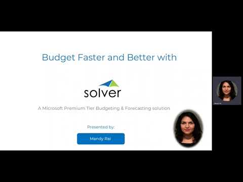 Dynamics GP Webinar - Budget Faster and Better with Solver