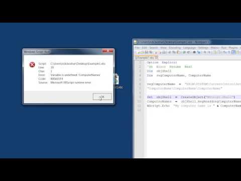 Vbscripting Lesson 1