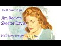 Skeeter Davis Jim Reeves Brought Together For Their One Only Duet Digitally Mixed