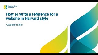 How to write a reference for a website using Harvard referencing style