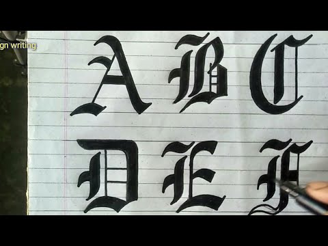 Gothic calligraphy Alphabet | gothic calligraphy compilation | How to write Gothic Calligraphy fonts
