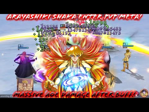 Saint Seiya: Awakening (KOTZ) - Arayashiki Shaka enter PvP Meta! Massive Damage After Buff!