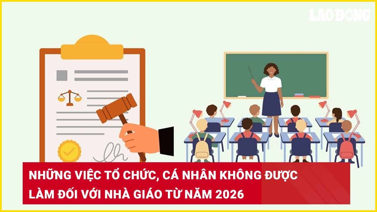 Những việc tổ chức, cá nhân không được làm đối với nhà giáo từ năm 2026