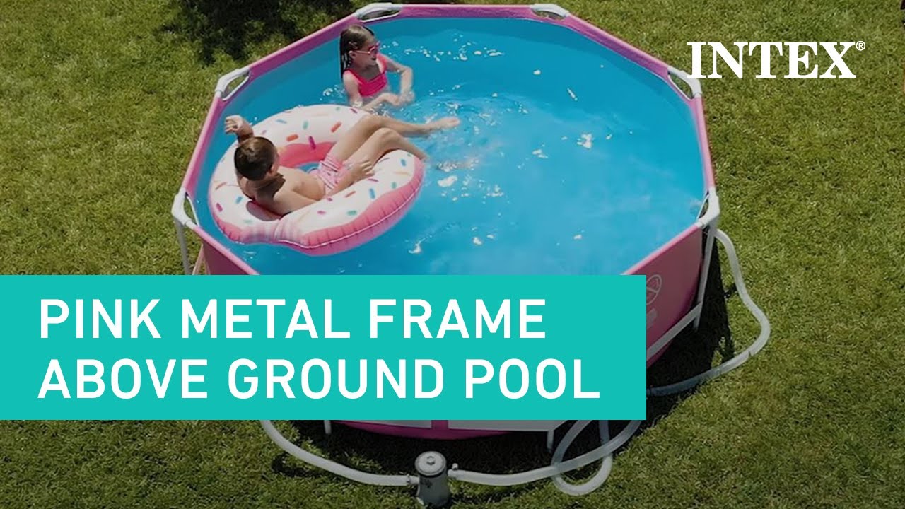Intex® Pink Metal Frame Above Ground Pool