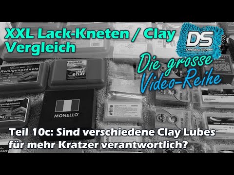 XXL Car Paint Kneading / Clay Comparison: Part 10c - Relationship between Clay Lubes and Scratches