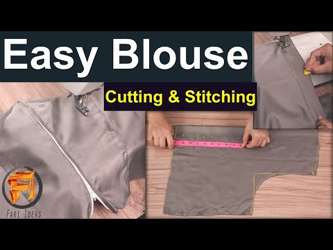 Easy Blouse Cutting and Stitching course class || Simple Blouse Cutting method #fariideas #stitching