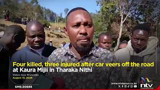 Four killed, three injured after car veers off the road at Kaura Mijii in Tharaka Nithi