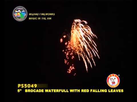 PS5049 KUL.PUMA 5" Brocade Waterfull With Red Falling Leaves