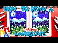 How To Draw A Christmas Landscape