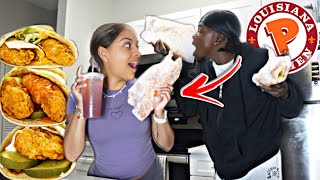 TRYING POPEYES NEW CHICKEN WRAP (EVERY FLAVOR)