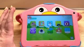 Kids Tablet 7 Zoll, Kinder Tablet WiFi Android 10, okulaku Lerntablett HD Display, Nette und kindger