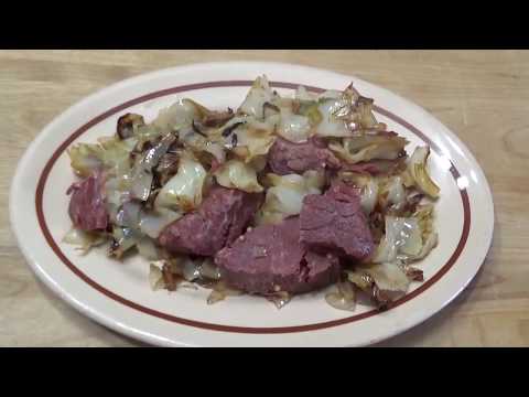Corned Beef and Fried Cabbage For Saint Patrick's Day