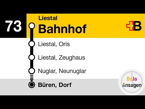 Postauto Ansagen | 73 Liestal - Büren SO Dorf | Bauarbeiten | BoJa Ansagen