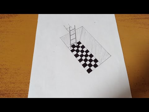 Very Easy!! How to draw 3d hole illusion, 3D trick drawing on paper, 3d drawing hole easy stap