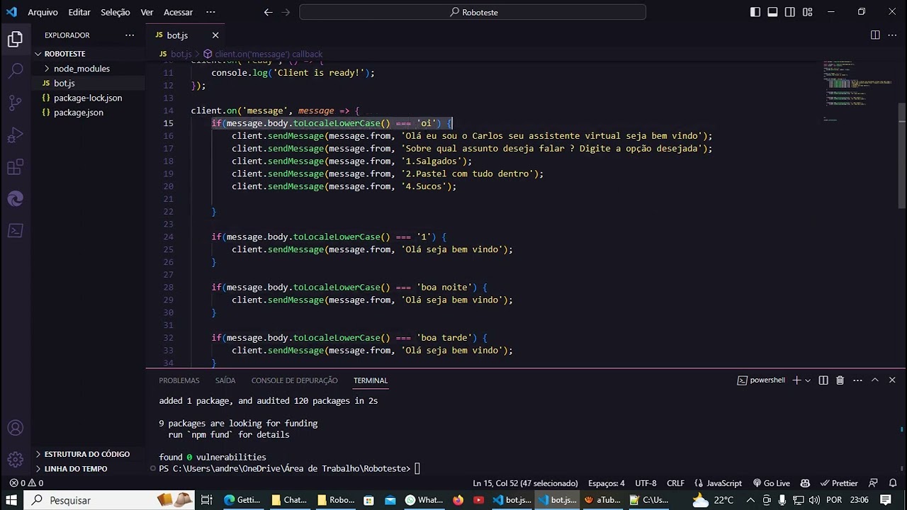 Criando um Robo para atendimento no WhatsApp Totalmente de graça!