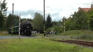 preview picture of video 'Parní lokomotiva 555.0153 (Němka) - Muzejní železnice Kolešovka 2012'