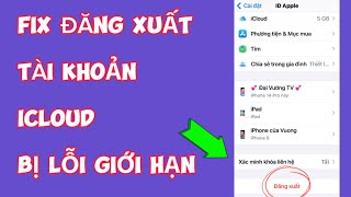 Cách đăng xuất iCloud bị lỗi giới hạn | Đại Vương Vlog