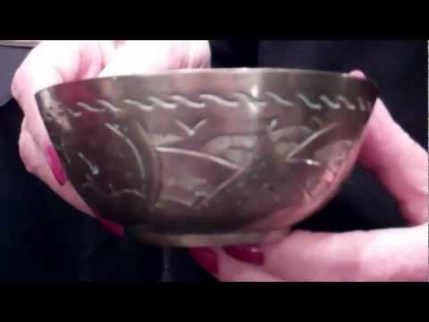 Antique brass bowl