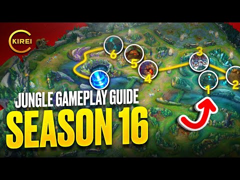 Jungle Gameplay Guide Season 16 (How to Carry 3 Losing Lanes)