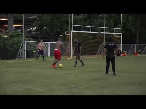 Davido takes out time to relax, Play Football Match with Friends in Altanta