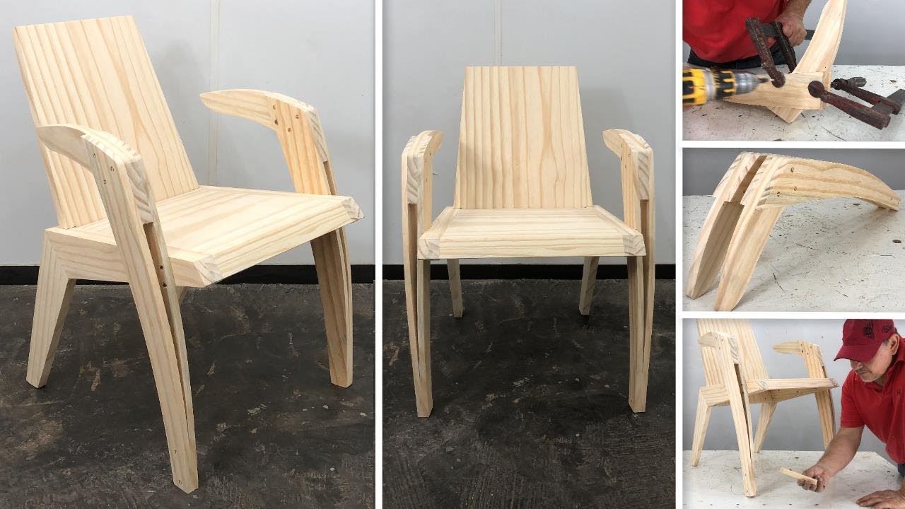 SILLA MODERNA CON APOYA BRAZOS MUY BONITA PASO A PASO