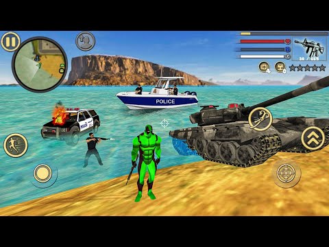 Green Deadpool Rope Hero Vice Town Gangster Crime #26 - Android Gameplay